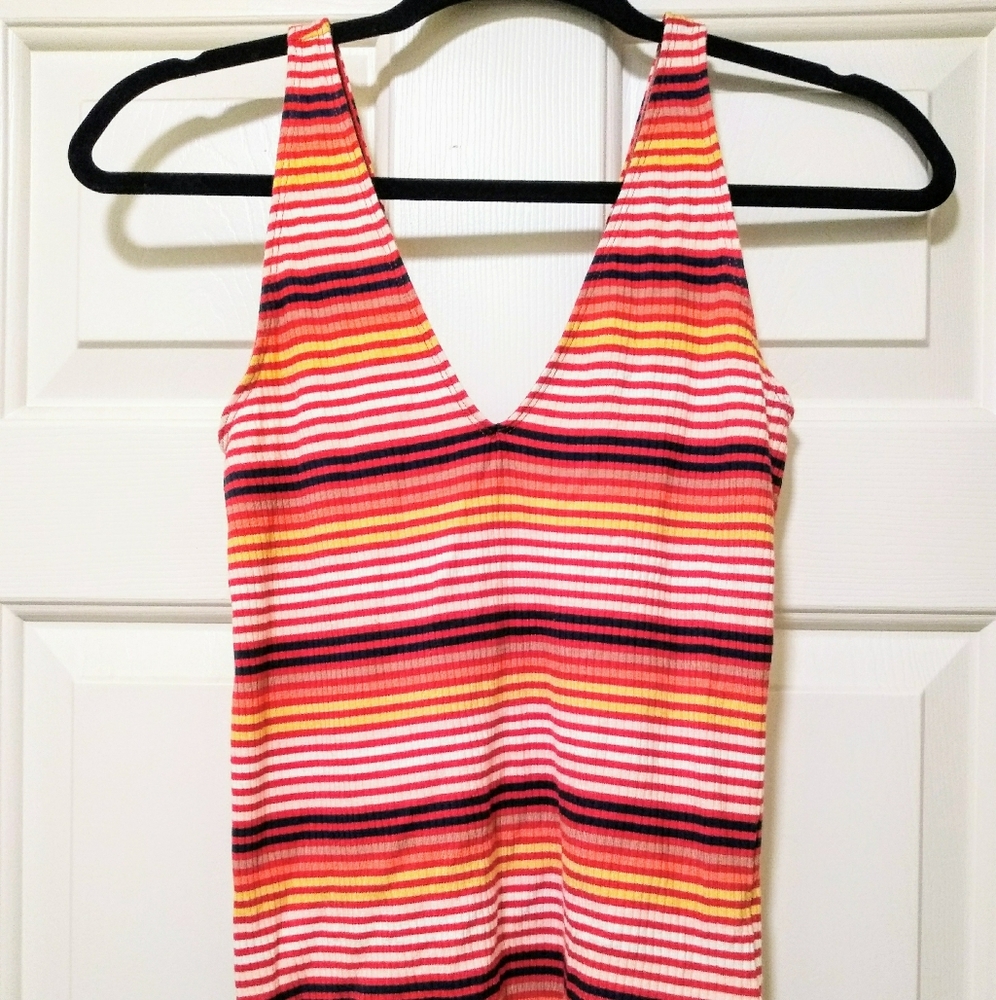 NWOT Ribbed, Striped Pattern Tank